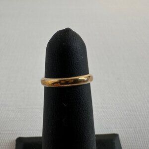 Gold Plated Band Ring Minimalist Design For Everyday Wear Size 3